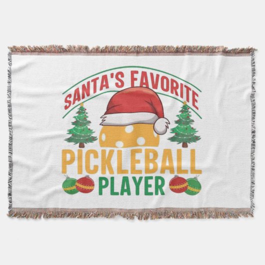 Pickleball Kerstmis Deken (Voorkant)