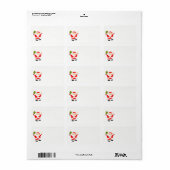 Pickleball Kerstmis Etiket (Full Sheet)