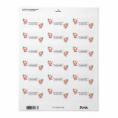 Pickleball Kerstmis Etiket (Full Sheet)