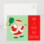 Pickleball Kerstmis Feestdagenkaart (Voorkant / Achterkant)