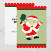 Pickleball Kerstmis Feestdagenkaart (Voorkant / Achterkant)