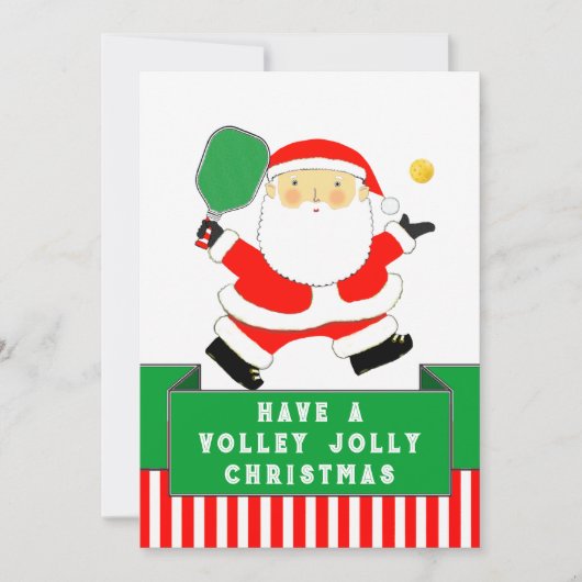 Pickleball Kerstmis Feestdagenkaart (Voorkant)