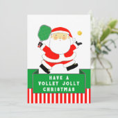 Pickleball Kerstmis Feestdagenkaart (Staand voorkant)