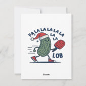 Pickleball Kerstmis Feestdagenkaart (Achterkant)