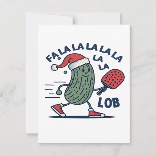 Pickleball Kerstmis Feestdagenkaart (Voorkant)
