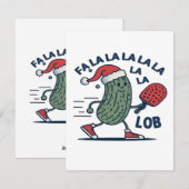 Pickleball Kerstmis Feestdagenkaart (Voorkant / Achterkant)