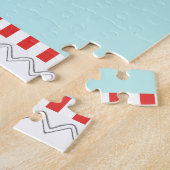 Pickleball Kerstmis Jigzaag Puzzle Legpuzzel (Zijkant)