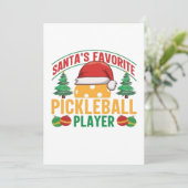 Pickleball Kerstmis  Kaart (Staand voorkant)