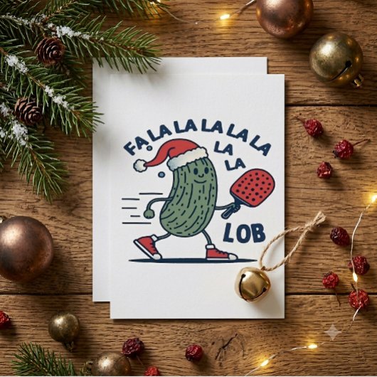Pickleball Kerstmis Kaart