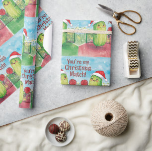 Pickleball Kerstmis met Sinterklaas thema Match Cadeaupapier