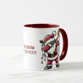 Pickleball Kerstmis Paddleball Dabbing Santa Mok (Voorkant rechts)