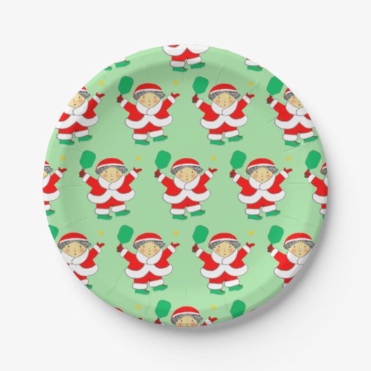 Pickleball Kerstmis Papieren Bordje (Voorkant)