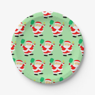 Pickleball Kerstmis Papieren Bordje
