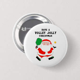 Pickleball Kerstmis Ronde Button 5,7 Cm