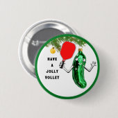 Pickleball Kerstmis Ronde Button 5,7 Cm (Voorkant /achterkant)