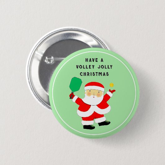 Pickleball Kerstmis Ronde Button 5,7 Cm (Voorkant /achterkant)