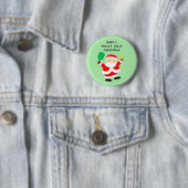 Pickleball Kerstmis Ronde Button 5,7 Cm (In situ)