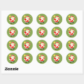 Pickleball Kerstmis Ronde Sticker (Vel)