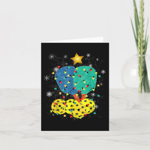 Pickleball Kerstmis Santa Pickleball X Mas Lights Kaart