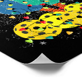 Pickleball Kerstmis Santa Pickleball X Mas Lights Poster (Hoek)