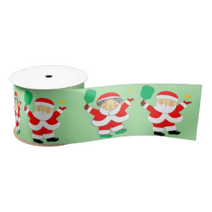 Pickleball Kerstmis Satin Ribbon Satijnen Lint