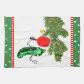 Pickleball Kerstmis Theedoek (Horizontaal)
