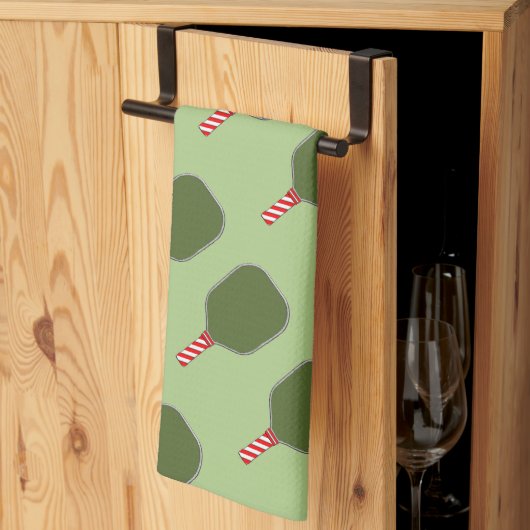 Pickleball Kerstmis Theedoek (Derde Gevouwen)