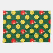 Pickleball Kerstmis Theedoek (Horizontaal)