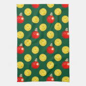 Pickleball Kerstmis Theedoek (Verticaal)