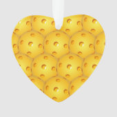 Pickleball-kerstornament Heart Ornament (voorkant)