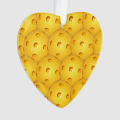 Pickleball-kerstornament Heart Ornament (voorkant)