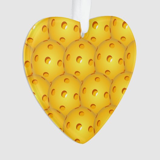 Pickleball-kerstornament Heart Ornament (voorkant)