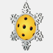 Pickleball-kerstornament Snowflake Tin Sneeuwvlok Ornament (Rechts)
