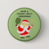 Pickleball-kerststaartwater Ronde Button 5,7 Cm (Voorkant)