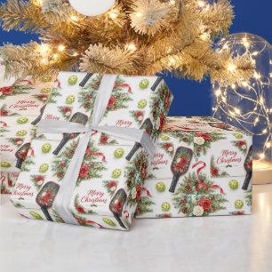 Pickleball Kerstthema  Cadeaupapier