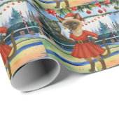 Pickleball kerstthema cadeaupapier (Rol Hoek)