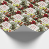 Pickleball Kerstthema Cadeaupapier (Hoek)