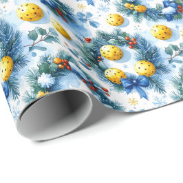 Pickleball Kerstthema Cadeaupapier