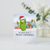 Pickleball kerstthema feestdagenkaart (Staand voorkant)