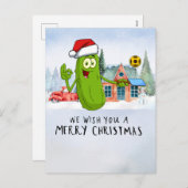 Pickleball kerstthema feestdagenkaart (Voorkant / Achterkant)