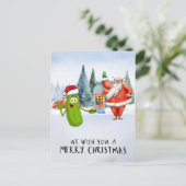 Pickleball kerstthema feestdagenkaart (Staand voorkant)