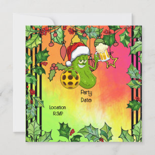 Pickleball kerstthema kaart