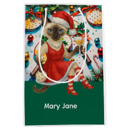 Pickleball kerstthema medium cadeauzakje