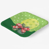 Pickleball kerstthema papieren bordje (Gebogen)
