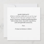 Pickleball Kerstthema Save The Date (Achterkant)