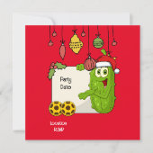 Pickleball kerstthema save the date (Voorkant)