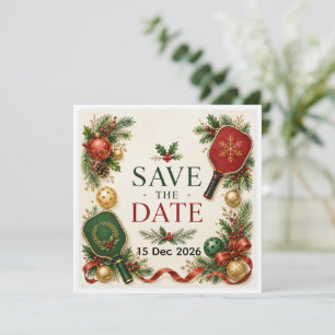 Pickleball Kerstthema Save The Date