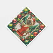 Pickleball kerstthema servet (Hoek)