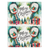 Pickleball-kerstthema Tafelkleed (Voorkant)