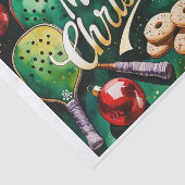 Pickleball kerstthema tissuepapier (Detail)